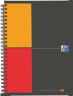 Oxford OXF021K Skorowidz tele-adresowy na spirali INTERNATIONAL A5 / 80k okładka PP 001810 - Szkolne artykuły papiernicze - miniaturka - grafika 2