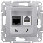 Gniazdka elektryczne - Schneider Electric Schneider Sedna aluminium gniazdo teleinformatyczne SDN5100160 - miniaturka - grafika 1