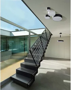 Azzardo Plafon LAMPA sufitowa MONZA SHR653000-20-BK natynkowa OPRAWA klasyczna okrągła LED 20W czarna SHR653000-20-BK - Lampy sufitowe - miniaturka - grafika 2