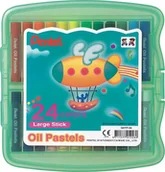 Przybory szkolne - Pentel Pastele Olejowe 24 kolory  Ghtp-24 pudełko Plast - miniaturka - grafika 1