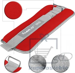 Movit Neoprenowe ciężarki mankiety odblaskowe - 2 x 1 kg - Pozostały sprzęt siłowy - miniaturka - grafika 8