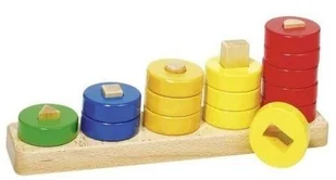 Goki Piramida Kształty kołki - Zabawki interaktywne dla dzieci - miniaturka - grafika 2