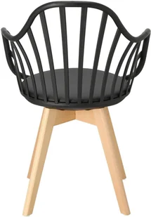 Intesi Krzesło Sirena z podłokietnikami czarne - Krzesła - miniaturka - grafika 8