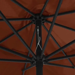 vidaXL Parasol ogrodowy na metalowym słupku, 400 cm, terakota vidaXL - Parasole ogrodowe - miniaturka - grafika 2