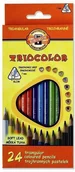 Kredki, ołówki, pastele i pisaki - Koh-I-Noor kredki ołówkowe, Triocolor, 24 kolory - miniaturka - grafika 1