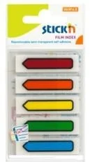 Hopax Zakładki indeksujące samoprzylepne strzałki mix 5 kolorów neonowych - Przybory szkolne - miniaturka - grafika 2