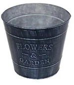 Donice - Flower TAJEMNICZY OGRÓD Osłonka metalowa 16 cm czarna - miniaturka - grafika 1