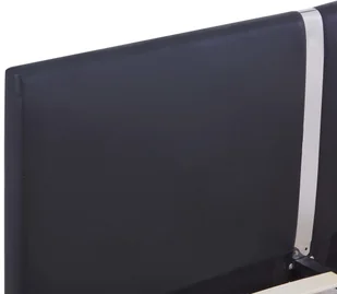 vidaXL Rama łóżka, czarna, sztuczna skóra, 120 x 200 cm - Łóżka - miniaturka - grafika 5