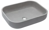 Umywalki - ALANAD AD GALERAS 51x39,5 szara Kamienna umywalka nablatowa 51x39,5 szara - miniaturka - grafika 1