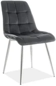 Krzesła - Signal KRZESŁO CHIC VELVET CHROM STELAŻ / CZARNY 19 CHICVCHC - miniaturka - grafika 1