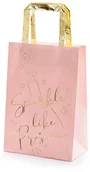 Opakowania i torebki na prezenty - Party Deco Prezentowe torebki Prosecco jasnoróżowe - 6 szt. TNP8-081-019M - miniaturka - grafika 1