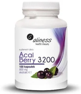 Aliness Acai Berry 3200 - 100kaps - Spalacze tłuszczu - miniaturka - grafika 2
