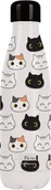 Butelki termiczne - I-Drink termos kolba Cats 500 ml stal nierdzewna czarny/biały twm_938141 - miniaturka - grafika 1