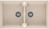 Zlewozmywaki - AXIS GROUP Zlew Honest 160 2-komorowy caffe latte - miniaturka - grafika 1