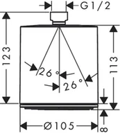Deszczownice - Hansgrohe Pulsify Deszczownica 10,5 cm biały mat 24132700 - miniaturka - grafika 1