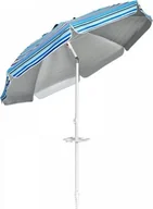 Parasole ogrodowe - Costway Parasol plażowy regulowany z uchwytem i ochroną UPF 50+ 2,2 x 2m OP70715BL - miniaturka - grafika 1