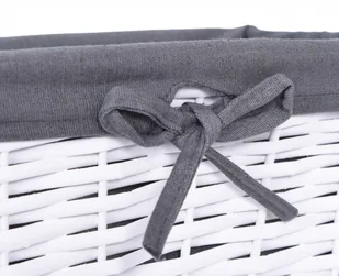 Lumarko Lumarko Koszyk wiklinowy 30x20x15 cm - biało-szary KOSZYK 30X20X15 B-SZ  Goc - Kosze wiklinowe - miniaturka - grafika 3