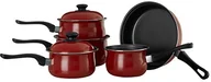 Zestawy garnków i patelni - Premier Housewares Premier housewares płyta zestaw naczyń, 5-częściowy, czerwony 0204212 - miniaturka - grafika 1