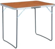 Meble turystyczne - VidaXL Składany stolik turystyczny z metalową ramą, 80x60 cm 48170 VidaXL - miniaturka - grafika 1