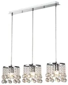 Lampy sufitowe - Reality London Crystal 327733-06 lampa wisząca zwis 3x40W E14 chrom - miniaturka - grafika 1