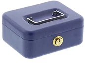 Sejfy i kasy pancerne - Burg Wächter Burg-Wächter metalowa kasetka na pieniądze, z zamkiem bębenkowym z mosiężną gałką, niebieski Universa-CKS 167 - miniaturka - grafika 1