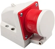 Kostki, złączki, wtyczki - PCE Polska sp. z o.o. Wtyczka odbiornikowa z klapką 16A 5P 400V czerwona IP44 515-6d - miniaturka - grafika 1
