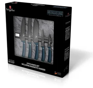 Berlingerhaus Zestaw 5 noży kuchennych z listwą bh-2537 aquamarine BH-2537 Kinghoff - Noże kuchenne - miniaturka - grafika 5