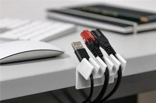 goobay Organizer kabli klej 3M biały na 5 kabli Goobay AKGB70431 - Pozostałe akcesoria sieciowe - miniaturka - grafika 2