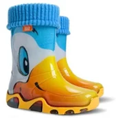 Buty dla dziewczynek - Demar Kalosze dziecięce STORMER LUX PRINT A (28-35) - Duża 0033A - miniaturka - grafika 1