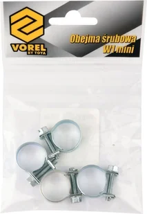 VOREL Obejma opaska śrubowa zaciskowa ocynkowana W1 mini 16-18mm 4szt - Akcesoria do urządzeń ogrodniczych - miniaturka - grafika 2