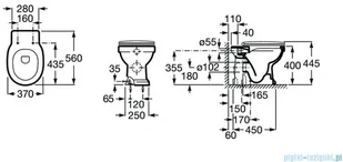 Roca Carmen Rimless miska stojąca czarna A3440A9560 - Miski WC - miniaturka - grafika 2