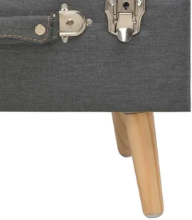 vidaXL Stołek ze schowkiem, 40 cm, ciemnoszary, tkanina vidaXL - Pufy i podnóżki - miniaturka - grafika 8