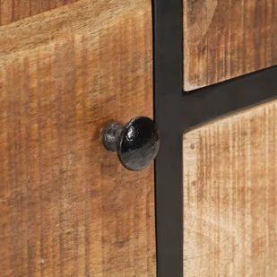 vidaXL Szafka, 85x30x80 cm, surowe drewno mango 320486 - Szafki do salonu - miniaturka - grafika 4