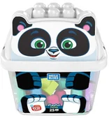 Klocki - Fisher Price Mega Bloks Pojemnik z klockami Panda GCT47 - miniaturka - grafika 1