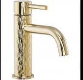 Baterie umywalkowe - Rea B6322 Lungo Art L.Gold Bateria umywalkowa niska - miniaturka - grafika 1