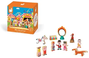 Janod cyrk zestaw drewniany 11 elementów kolekcja Story - Tory, garaże, parkingi - miniaturka - grafika 3