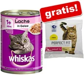 Mokra karma dla kotów - Whiskas Adult puszki 12 x 400 g + karma Perfect Fit Adult 1+ z kurczakiem 4 x 50 g gratis! Pasztet z drobiu - miniaturka - grafika 1