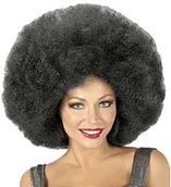 Dodatki do strojów karnawałowych - Widmann Afro peruka, One Size, jeden rozmiar, czarny 04673 - miniaturka - grafika 1