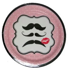 Talerze papierowe jednorazowe Moustache 8 szt. - Naczynia i sztućce jednorazowe - miniaturka - grafika 2