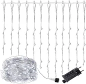 Oświetlenie świąteczne - Kurtyna świetlna 400 led girlanda, lampki wewnętrzno-zewnętrzne sople zimny biały CL0098 - miniaturka - grafika 1