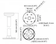 Akcesoria do monitoringu - Hikvision Adapter DS-1471ZJ-155(Black) czarny DS-1471ZJ-155(BLACK) - miniaturka - grafika 1
