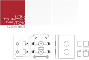 CORSAN Prysznicowa bateria podtynkowa CMT01CH Adour - Baterie podtynkowe - miniaturka - grafika 2