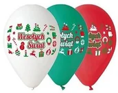 Balony i akcesoria - GMR Balony pastelowe Wesołych Świąt 30 cm 5 szt GB/PG23 - miniaturka - grafika 1