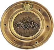 Kadzidła i dodatki - Podstawka do kadzideł grawerowana okrągła - lotos 17644 - miniaturka - grafika 1