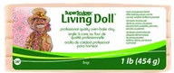 Masy plastyczne - Super Sculpey Sculpey Living Doll Super Glina 1lb-beżowy ZSLD-1 - miniaturka - grafika 1