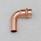 Rury - Viega Profi Press 90 stopni łuk, Type 2416.1, po jednej stronie jeden złącze prasujące oraz jedna kieszeń do wsuwania połączenie - miniaturka - grafika 1