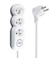 Listwy zasilające - Przedłużacz Elektryczny Sieciowy 3 Gniazda 1,5M - miniaturka - grafika 1