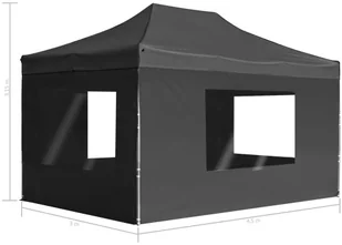 vidaXL Profesjonalny, składany namiot imprezowy ze ścianami, 4,5 x 3 m - Pawilony ogrodowe - miniaturka - grafika 21