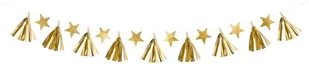 Party Deco Girlanda złota Gwiazdy - 130 cm - 1 szt. GL24-019ME - Ozdoby bożonarodzeniowe Party Deco Girlanda złota Gwiazdy - 130 cm - 1 szt. GL24-019ME - Ozdoby bożonarodzeniowe - miniaturka - grafika 2