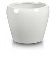 Donice - Okrągła Osłonka Ceramiczna 14x13 cm (Biała) - miniaturka - grafika 1